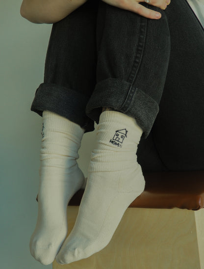 cream socks